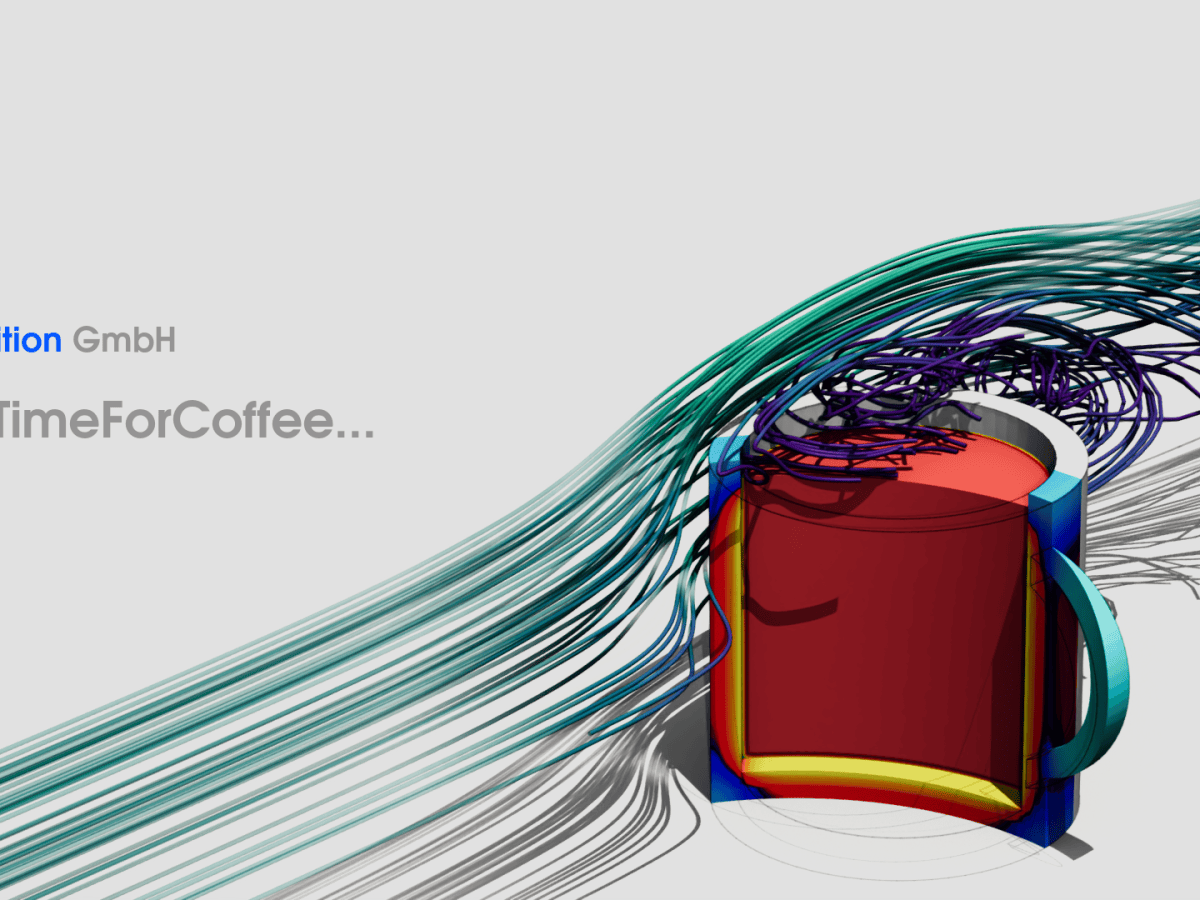 Conjugate heat transfer simulation of a coffee mug